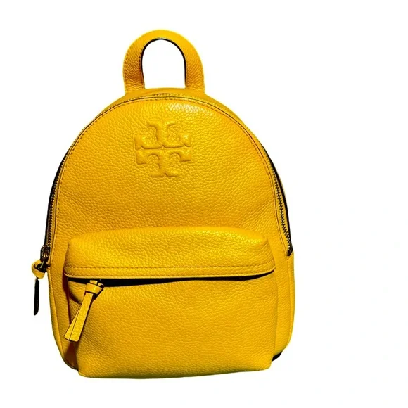 Tory Burch Thea Mini Yellow Backpack Tory Burch Leather Thea Mini Backpack main image 4